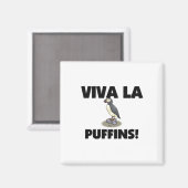 Viva La Puffins Magnet (Vorderseite/Rückseite)