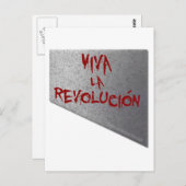 Viva la Revolucion Guillotine Postkarte (Vorne/Hinten)