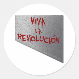 Viva la Revolucion Guillotine Runder Aufkleber