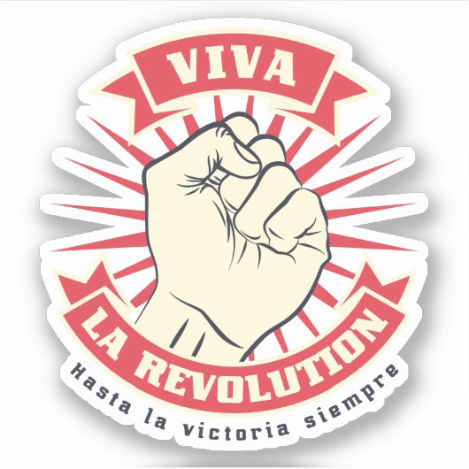 Viva La Revolution Aufkleber (Vorderseite)
