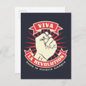 Viva La Revolution Postkarte (Vorne/Hinten)