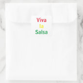 Viva la salsa quadratischer aufkleber (Tasche)