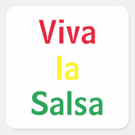 Viva la salsa quadratischer aufkleber