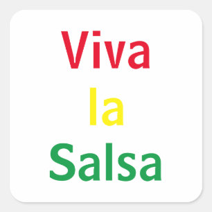 Viva la salsa quadratischer aufkleber