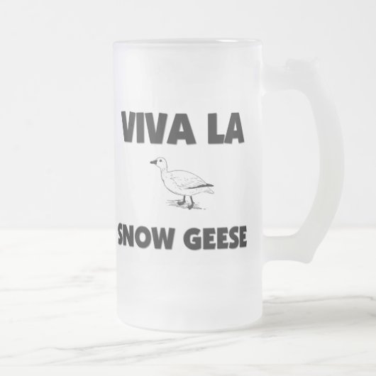 Viva La-Schnee-Gänse Mattglas Bierglas (Rechts)