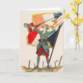 Viva La-Sieg - Vintages Plakat Karte (Gelbe Blume)
