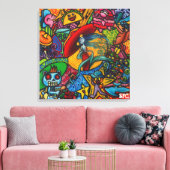 Viva La Vida By Squid Fear City (.75) Leinwanddruck (Insitu (Wohnzimmer))