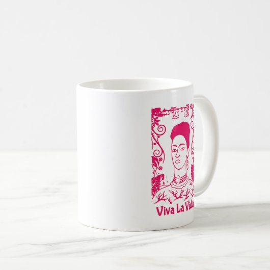 Viva La Vida Frida Coffee Cup Tasse (VorderseiteRechts)