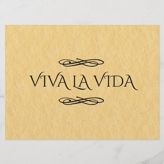 Viva La Vida Sign | Live Life Sign (Vorderseite)