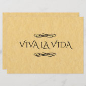 Viva La Vida Sign | Live Life Sign (Vorne/Hinten)
