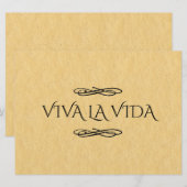 Viva La Vida Sign | Live Life Sign (Vorne/Hinten)