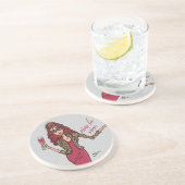 Viva La Vino Leopard Queen Sandstone Untersetzer (Seite)