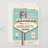 Viva Las Vegas Bachelorette Wochenende Einladung (Vorderseite)