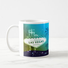 Viva Las Vegas Cyan Blue Wedding Geschenk Tasse
