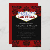 Viva Las Vegas, das Einladung Wedding ist (Vorne/Hinten)