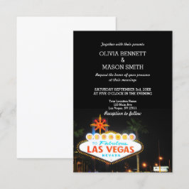 Viva Las Vegas Hochzeit in Urlaubsort Einladung