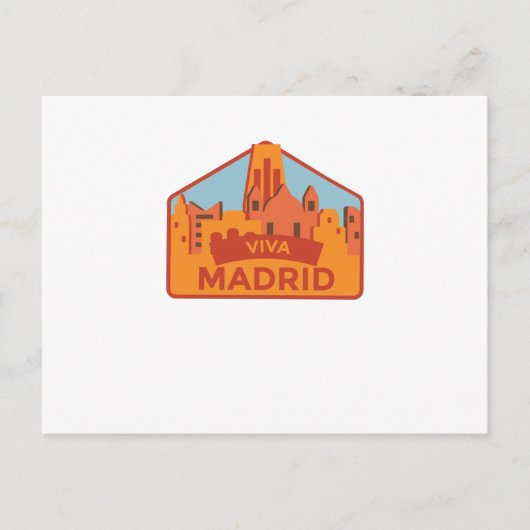 Viva Madrid Spanien Stadt Reisen Geschenk Postkarte (Vorderseite)