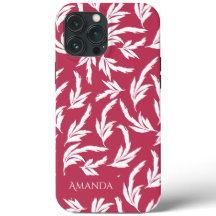 Viva Magenta Blätter Case-Mate iPhone-Hülle