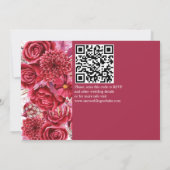 Viva magenta burgundy Blume Rose Hochzeit Einladung (Rückseite)