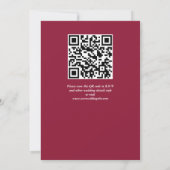 Viva magenta burgundy Rose und Blume Einladung (Rückseite)