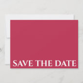 Viva Magenta Einfache Minimalistische Hochzeit Save The Date (Vorderseite)