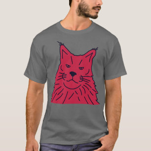 Viva Magenta Farbe des Jahres 2023 Maine Coon Cat T-Shirt