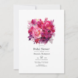 Viva Magenta Floral Bridal Shower Einladung