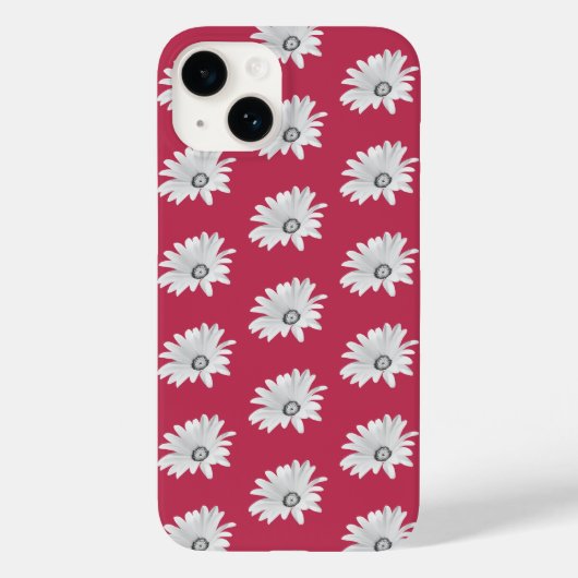 Viva Magenta Floral Daisy iPhone / iPad Fall Case-Mate iPhone Hülle (Rückseite)