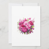Viva Magenta Floral Wedding Save The Date (Rückseite)