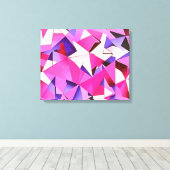 Viva Magenta Geometric Hydrangea Abstrakte Kunst Leinwanddruck (Insitu (Holzboden))