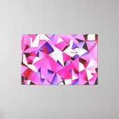 Viva Magenta Geometric Hydrangea Abstrakte Kunst Leinwanddruck (Vorderseite)
