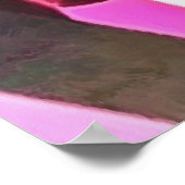 Viva Magenta Geometric Hydrangea Abstrakte Kunst Poster (Ecke)