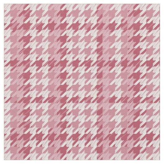 Viva Magenta Hahnentrittmuster Pattern Stoff (Nahaufnahme)