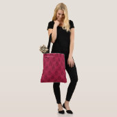 Viva Magenta Herzmuster Farbgebung Go-Beutel Tasch Tasche (Am Model)