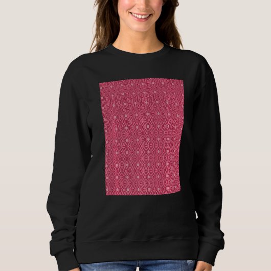 Viva Magenta Honeycomb Pattern Premium Sweatshirt (Vorderseite)
