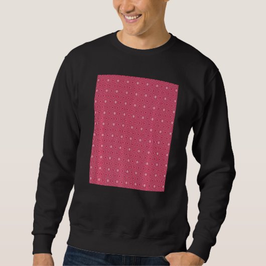 Viva Magenta Honeycomb Pattern Premium Sweatshirt (Vorderseite)