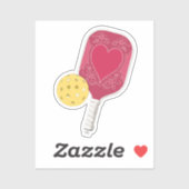 Viva Magenta Illustriert Pickleball Sticker (Blatt)