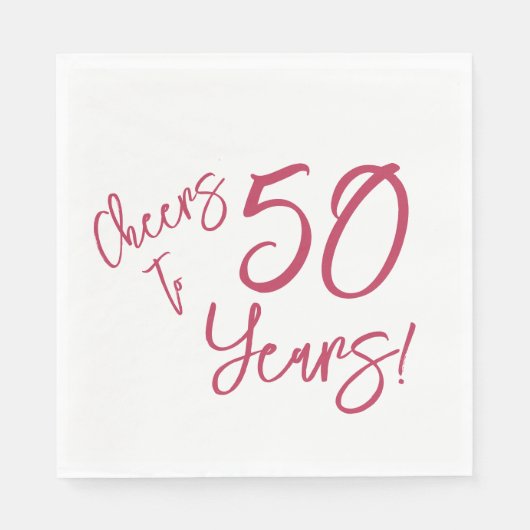 Viva Magenta jubelt bis 50 Jahre Napkins Serviette (Vorderseite)