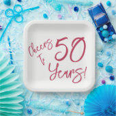 Viva Magenta jubelt bis 50 Jahre Pappteller (Party)