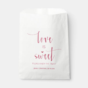 Viva Magenta Minimale Script-Liebe ist Sweet Weddi Geschenktütchen