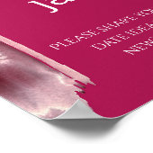 Viva Magenta, Minimalistisches Date Jar Brautparty Poster (Ecke)