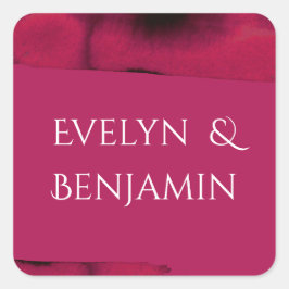 Viva Magenta Modern Quadratischer Aufkleber