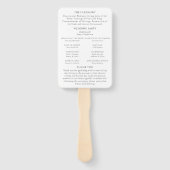 Viva Magenta Modern Wedding Program Set of Fans Fächer (Rückseite)