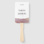 Viva Magenta Modern Wedding Program Set of Fans Fächer (Vorderseite)