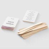 Viva Magenta Modern Wedding Program Set of Fans Fächer (Non-assembled)