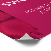 Viva Magenta Moderne Liebe ist ein süßes Brautpart Poster (Ecke)