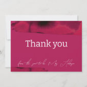 Viva Magenta Moderne Minimalistisch Dankeskarte (Vorderseite)