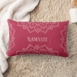 Viva Magenta & Pale Dogwood Mandala Lumbar Pillow Lendenkissen