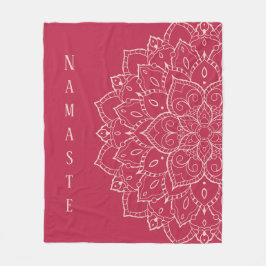 Viva Magenta & Pale Dogwood Namaste Mandala Fleecedecke