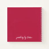 Viva Magenta Personalisiertes Notebook Notizblock (Rückseite)